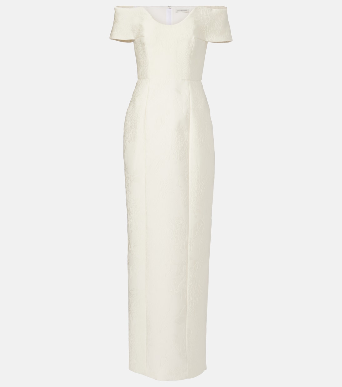 

Платье-футляр Aislinn с цветочным принтом Emilia Wickstead, Ivory Cloque