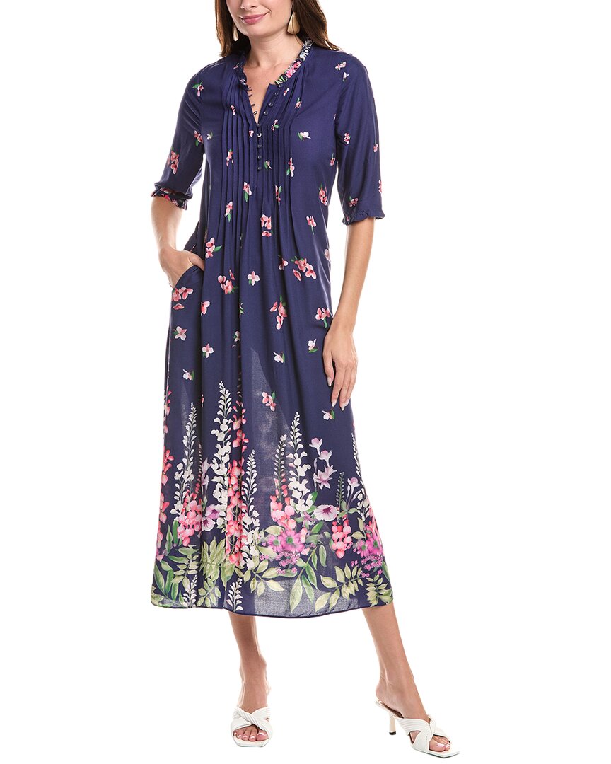 

Гарри Би Платье миди с защипами Garrie B, синий