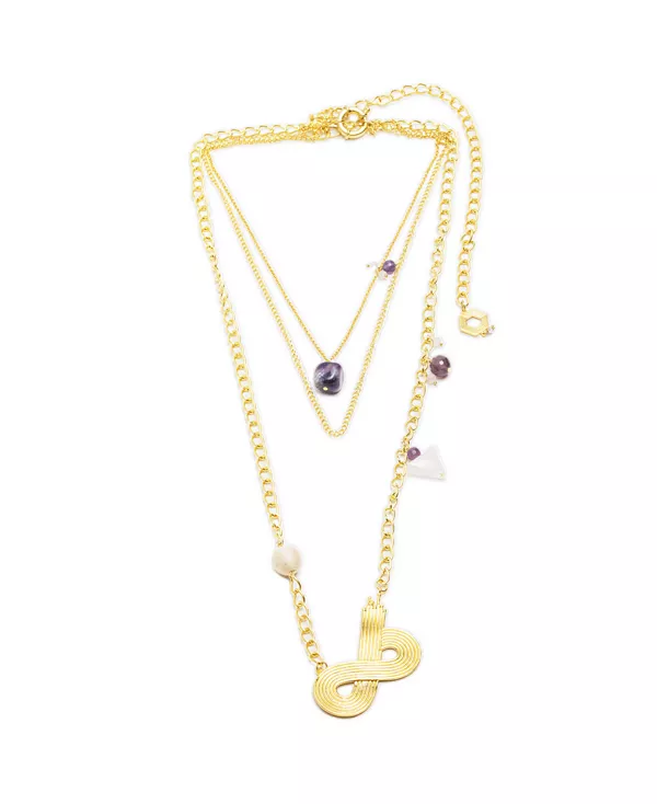 

Многоцепочечное ожерелье нуру с 18-каратным золотым покрытием Nectar Nectar New York, gold