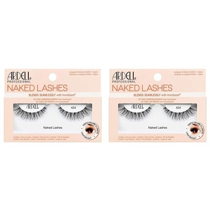 

Naked Lashes 424 Натуральные накладные ресницы из натуральных волос — 1 пара, веганские и многоразовые, Ardell