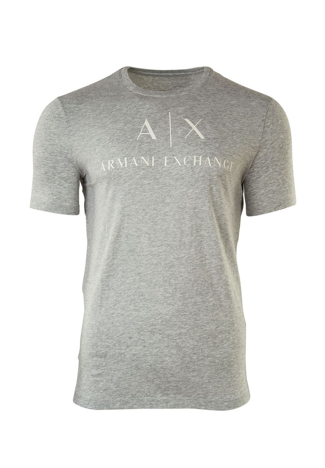 

Мужская футболка с надписью, круглый вырез, хлопок стрейч ARMANI EXCHANGE, серый