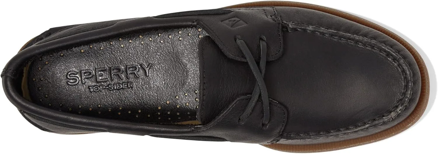Мужские мокасины Sperry A/O с двумя отверстиями и перекрестной шнуровкой, черный — фото 3