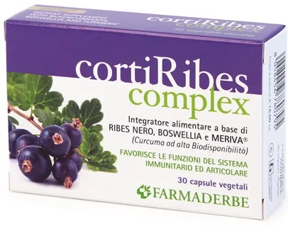 

Комплекс Corti Ribes, добавка для защиты суставов и иммунной защиты, 30 капсул Farmaderbe