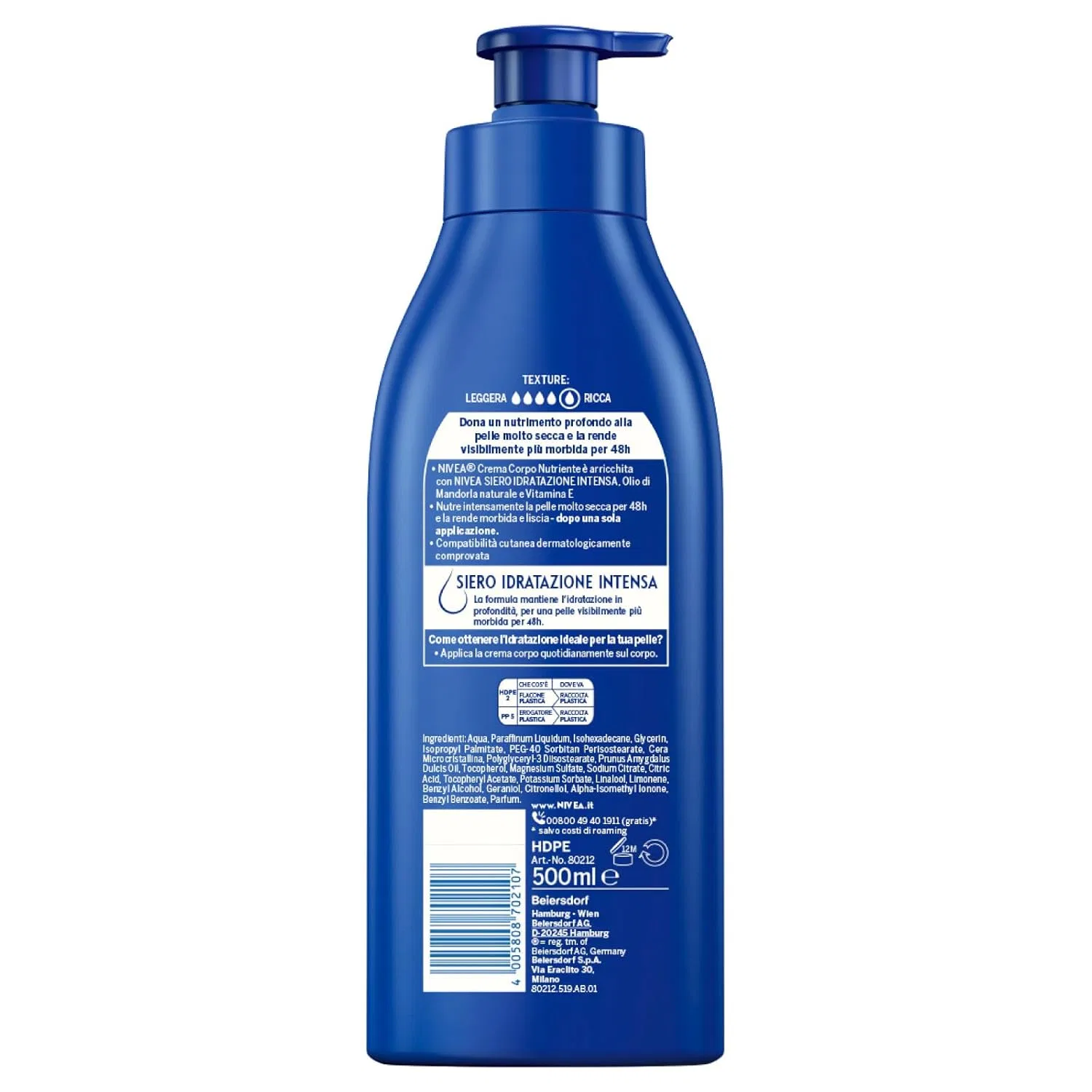 Питательный крем для тела Nivea с миндальным маслом и витамином E, 2 x 500 мл Nivea — фото 3