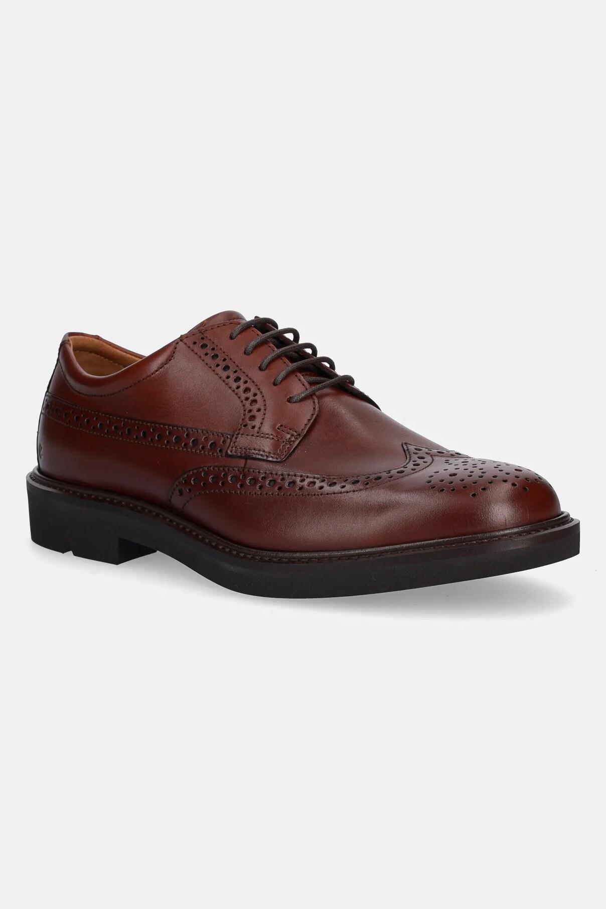 

Кожаные лоферы Metro London Wingtip Ecco, коричневый