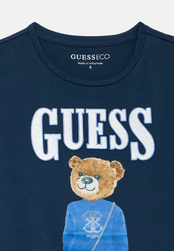 Детская футболка с принтом Guess, Secret Blue — фото 3