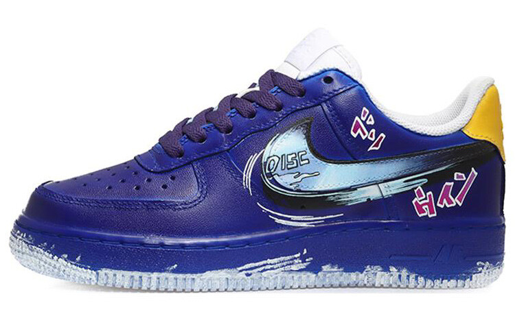 

Кроссовки Nike Air Force 1 Skateboard Shoes Women's Low-Top Blue Yellow