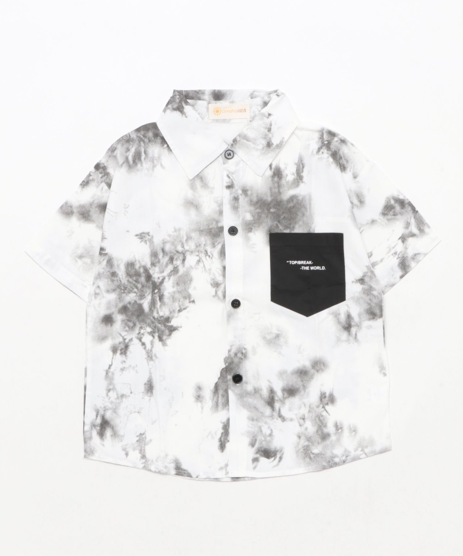 Детская футболка с коротким рукавом в стиле тай-дай [aimoha-KIDS-] Aimoha Kids, white — фото 3