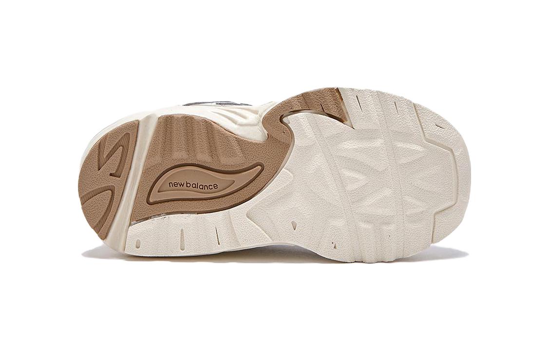 Корейские устойчивые к истиранию низкие детские ботиночки White Infant And Toddler New Balance, цвет слоновая кость белый — фото 4