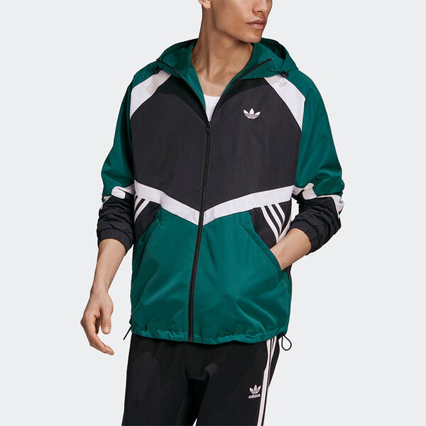 Ветровки оригинальные sprt us wb 1 спортивная куртка зеленая Adidas, зеленый — фото 3