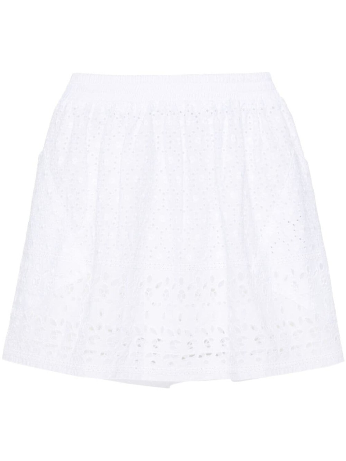 

Юбка мини с английской вышивкой Ermanno Scervino, белый