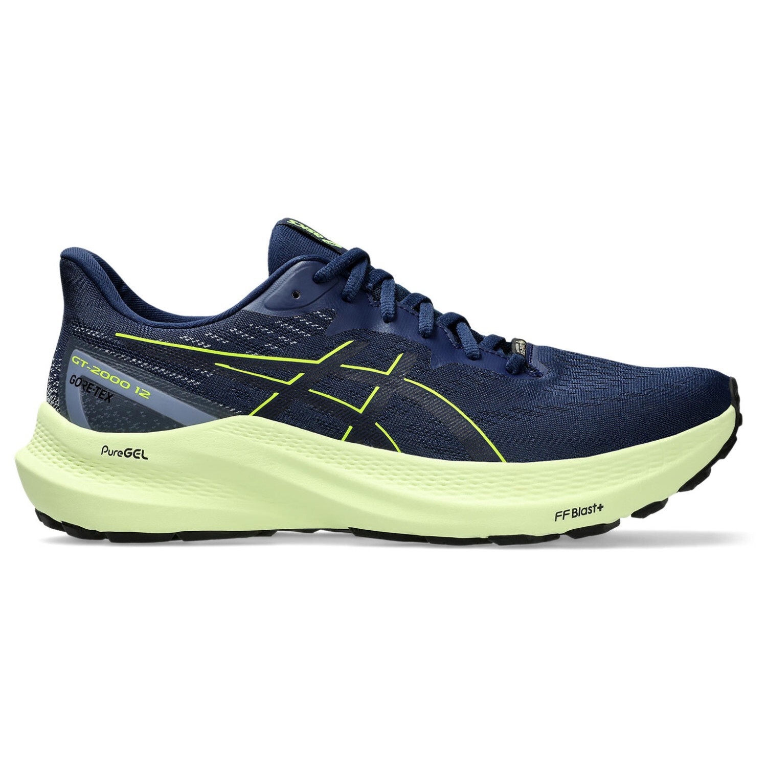 

Кроссовки Asics GT-2000 12 GTX, цвет Blue Expanse/Safety Yellow