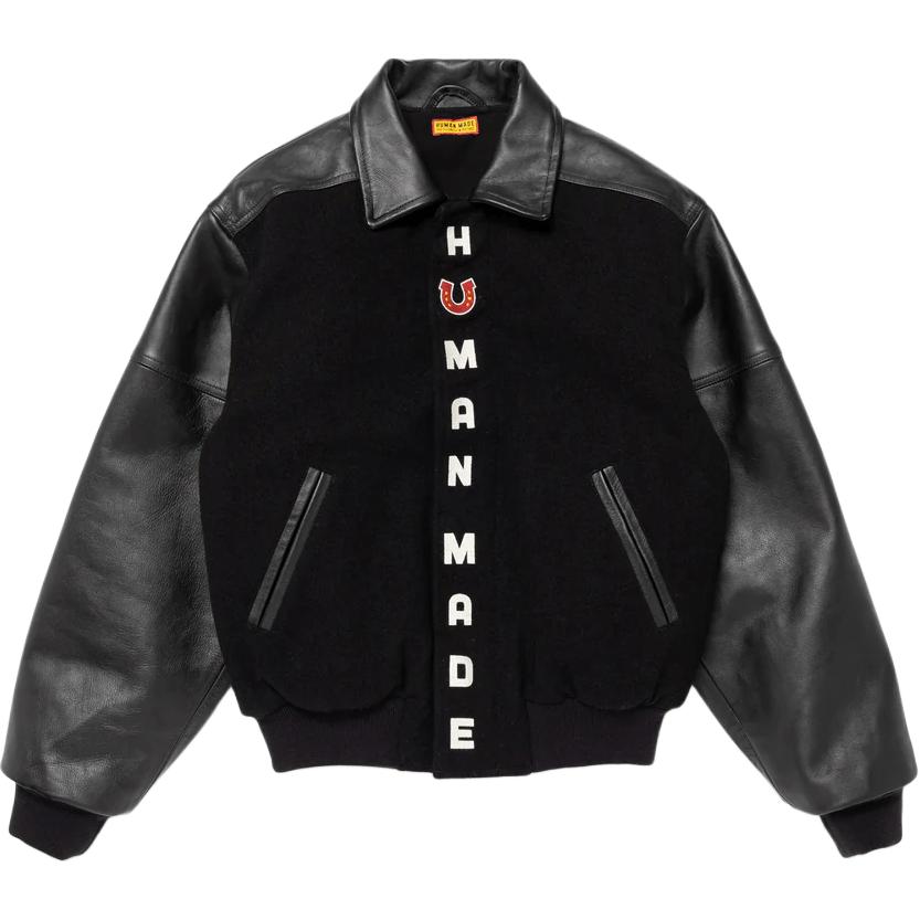 

HUMAN MADE Куртка Unisex в тематике Года Лошади по китайскому зодиаку, черный лацкан, умеренный крой