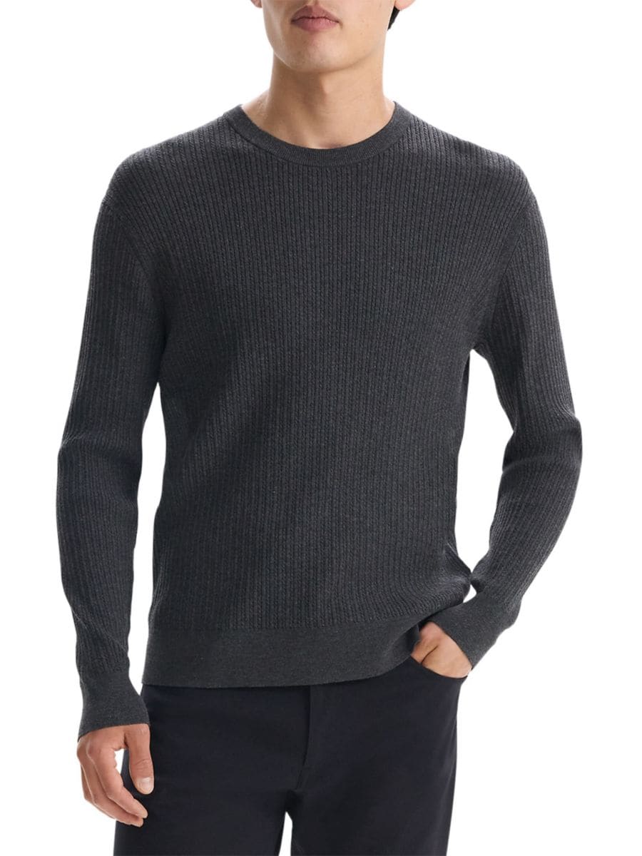 

Свитер Riland Cable-Knit с круглым вырезом Theory, цвет Baltic