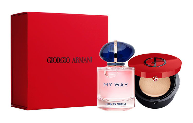 

GIORGIO ARMANI Романтичный набор boundless box духи eau de parfum 50ml+red air cushion