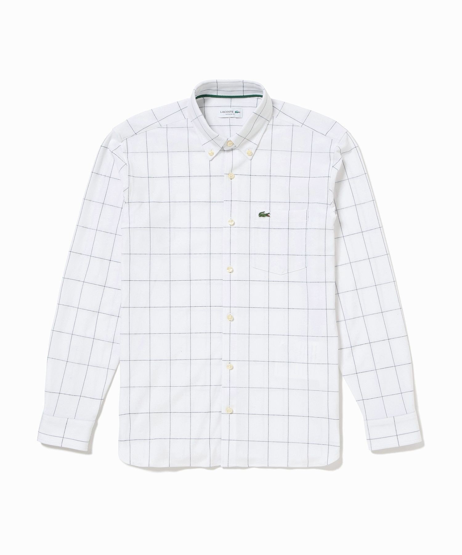 Рубашка в клетку «оконная рама», эластичная в двух направлениях LACOSTE, White