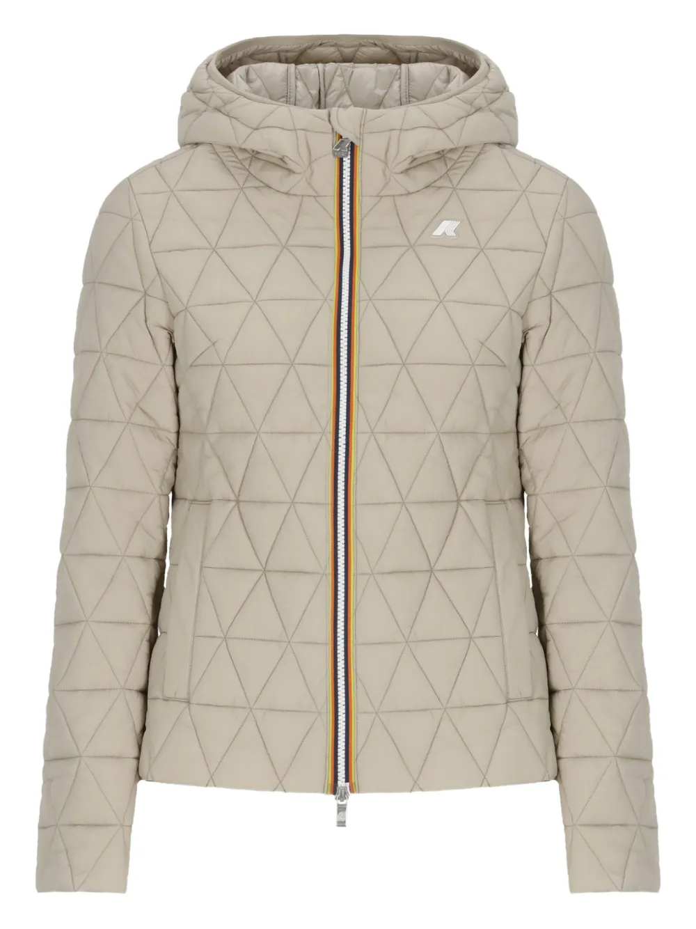 

Стеганая куртка с дизайном "маленький ромб" K-Way, бежевый