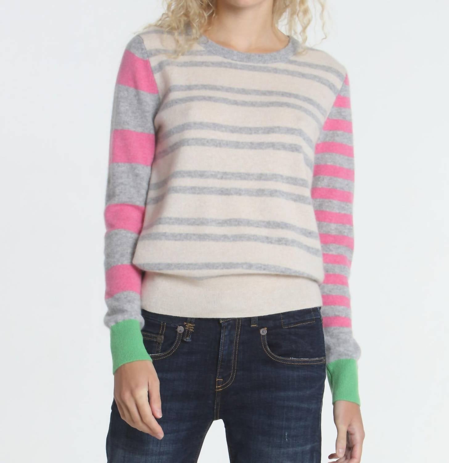 

Свитер Jessie Stripe Crew в цвете Dune LABEL+thread