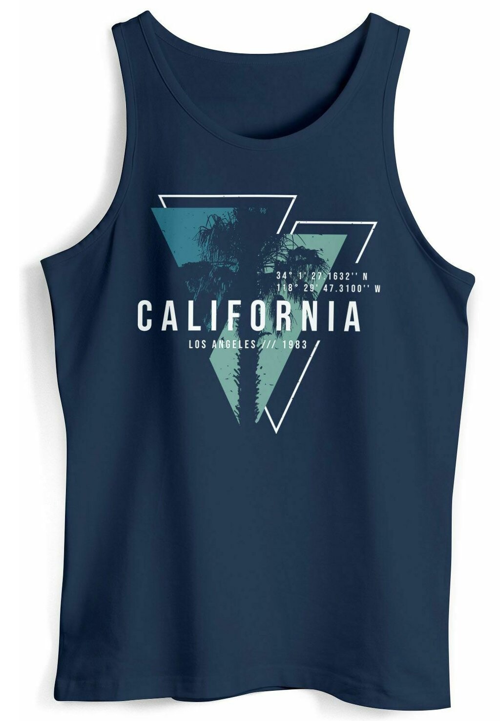 

Топ TANK- CALIFORNIA LOS ANGELES SURFING MOTIV SOMMER FAS Neverless, синий