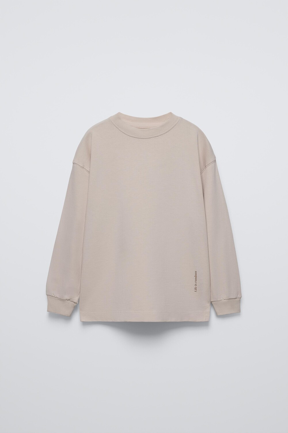 

Футболка с лозунгом ZARA, серо-коричневый