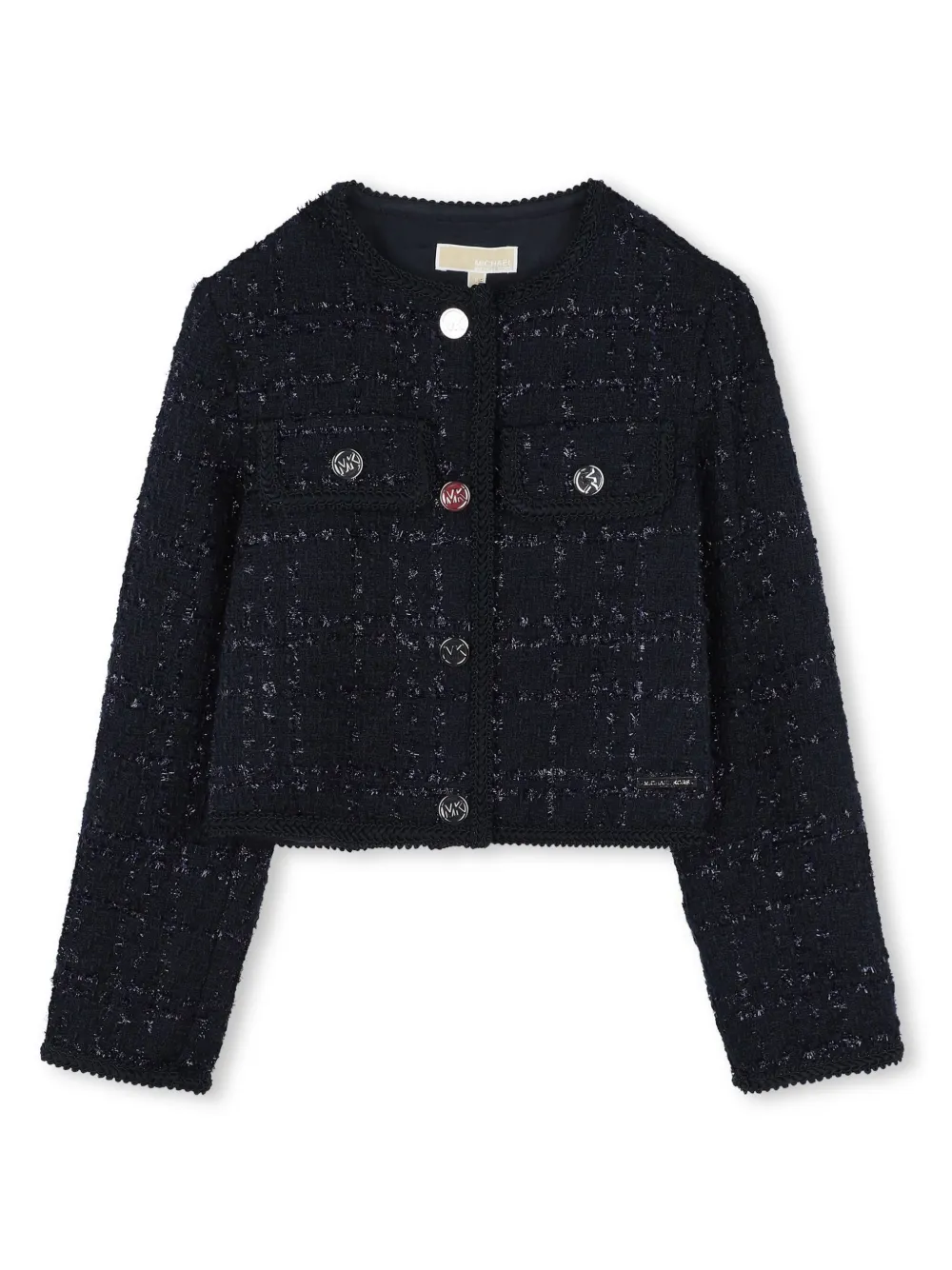 

Твидовый жакет с люрексом Michael Kors Kids, синий