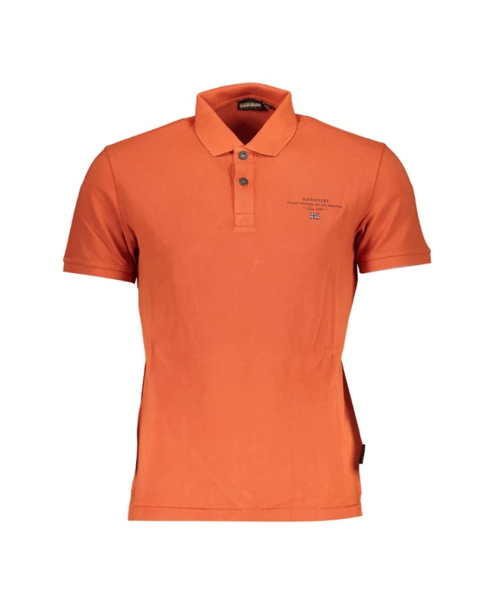 

Оранжевая хлопковая рубашка поло Napapijri, оранжевый