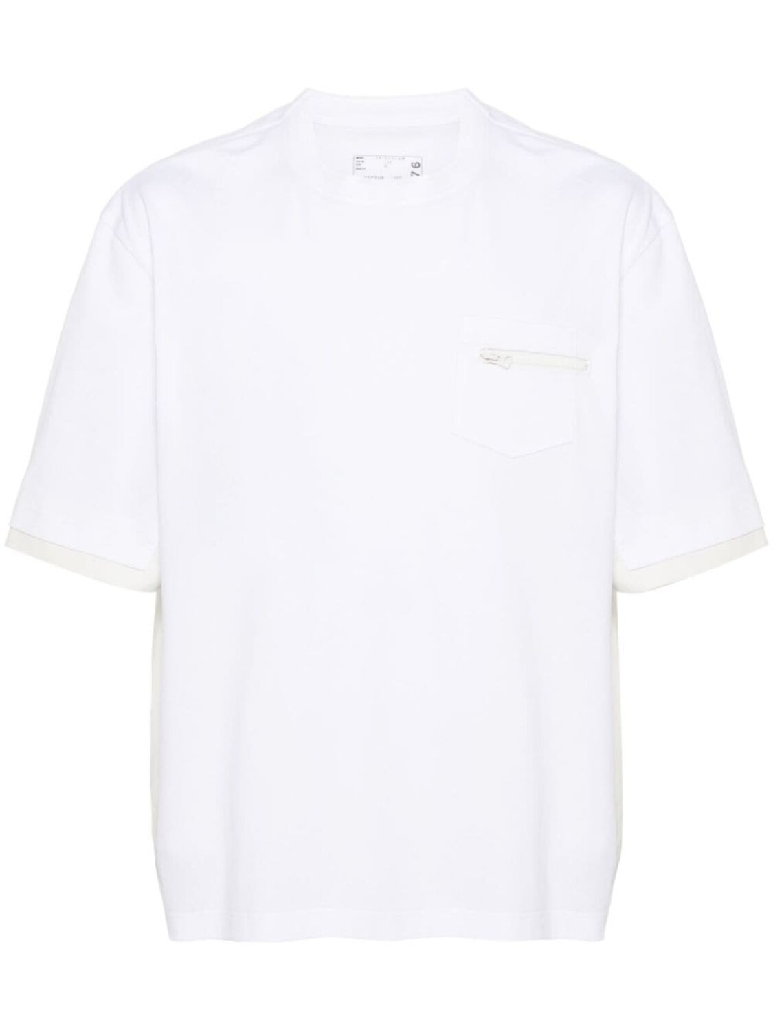 

Футболка со вставками sacai, белый