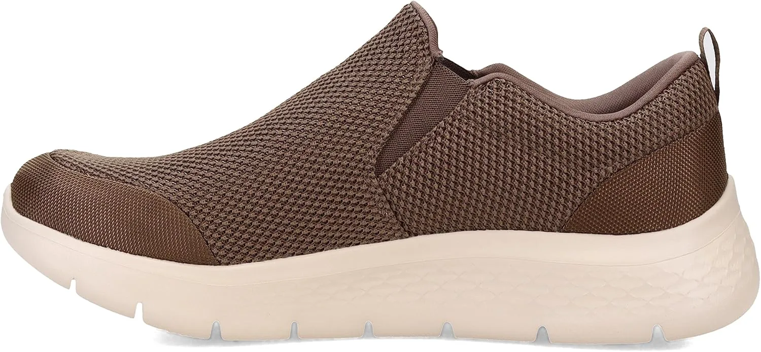 Мужские кроссовки Skechers GoWalk Flex - спортивные слипоны для прогулок с амортизирующей подошвой с воздушным охлаждением, хаки — фото 3
