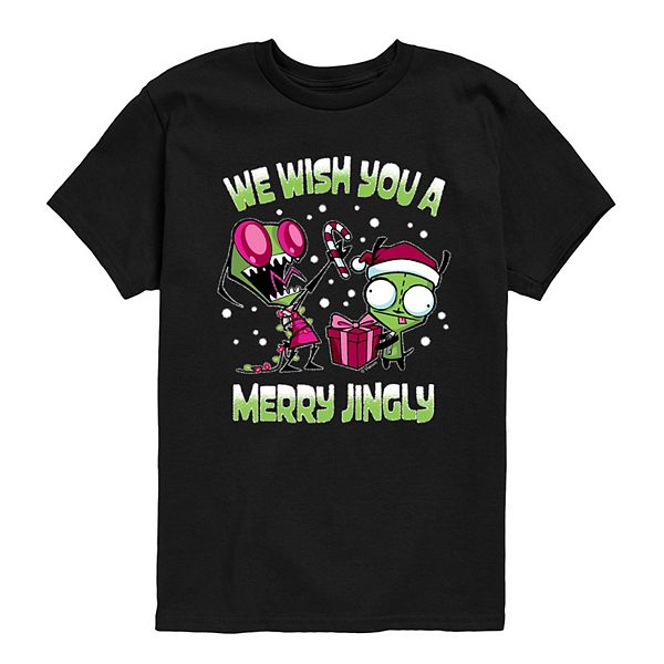 

Футболка с принтом Invader Zim We Wish You a Merry Jingly для мальчиков 8-20 Licensed Character, Black