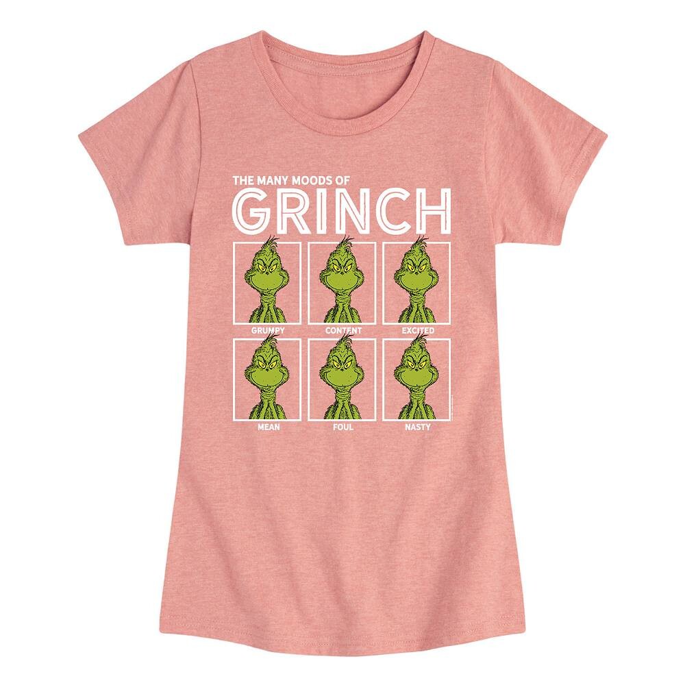 

Футболка с рисунком Grinch Moods для девочек 7–16 лет Licensed Character, розовый