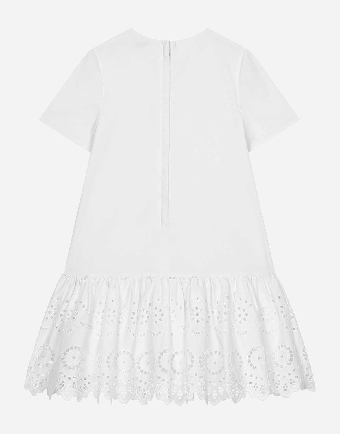 Платье из поплина с логотипом DG Dolce&Gabbana, белый — фото 3