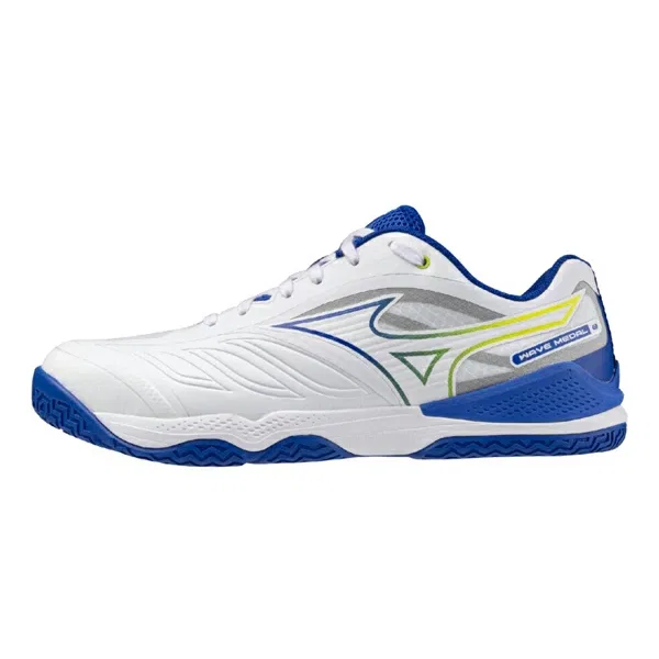 Кроссовки для настольного тенниса «Wave Medal 8 Wide» от Mizuno, 06 White X Blue X Yellow