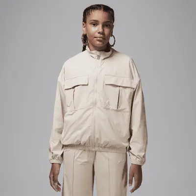 

Куртка Jordan Big Kids' Jumpman Woven Taping Jacket, цвет Legend Light Brown