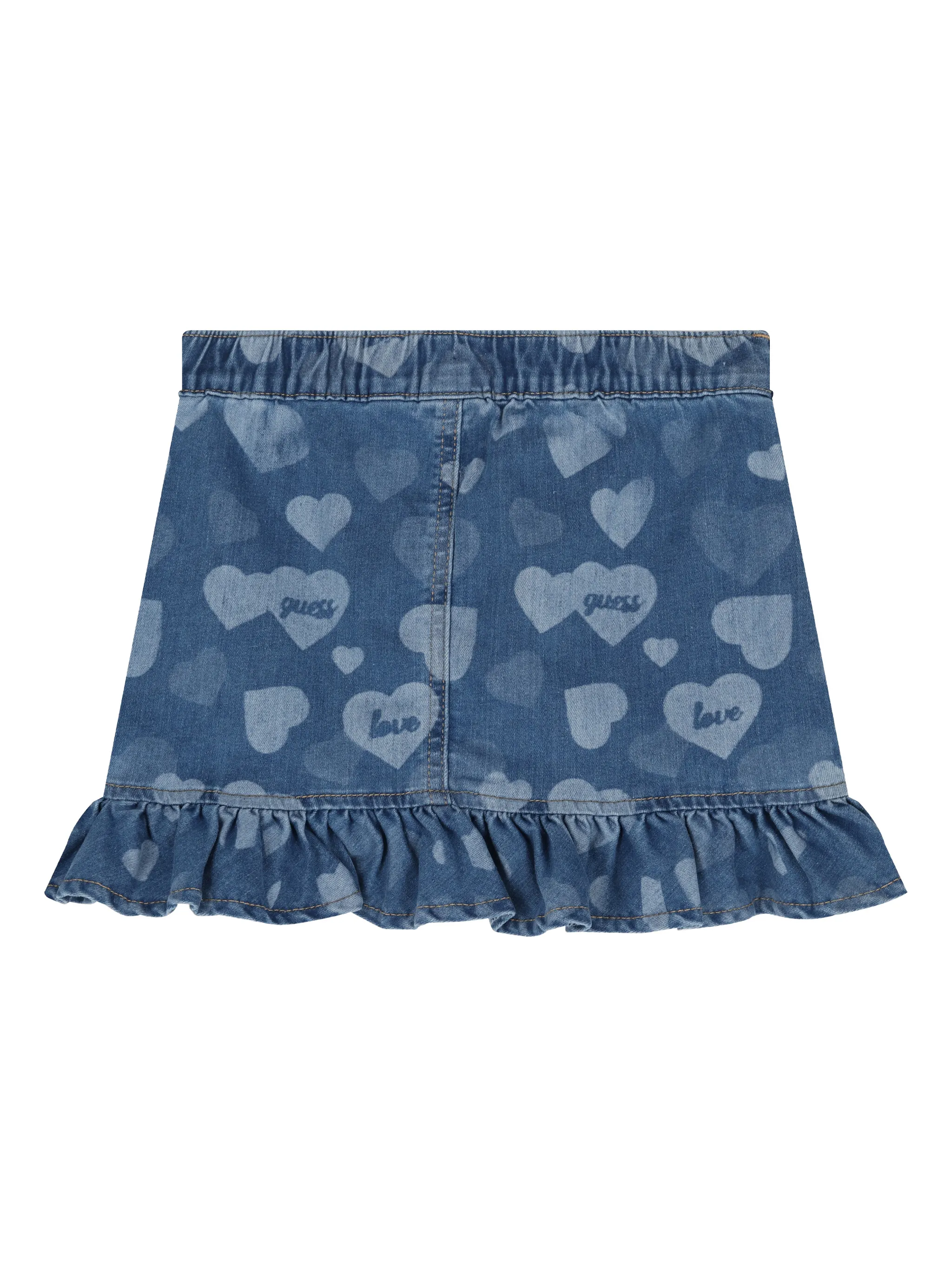 Джинсовая юбка с оборками Guess Kids, синий — фото 2