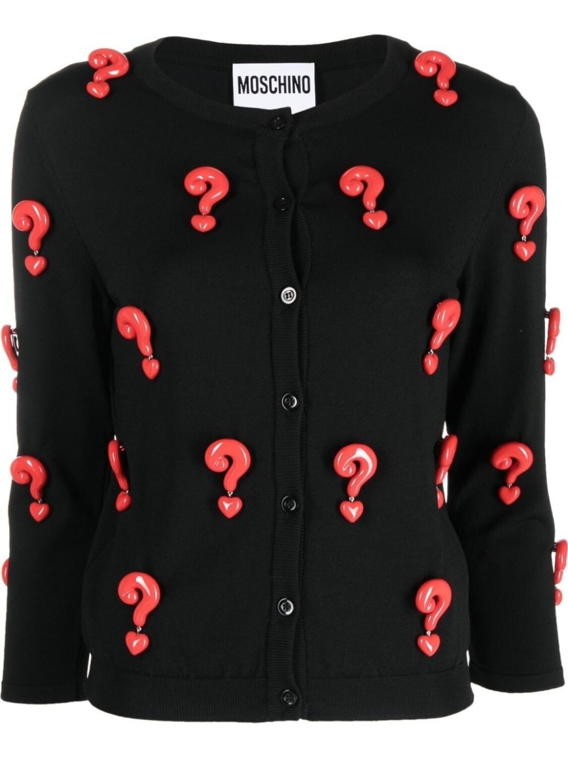 

Moschino кардиган Red Question Marks, черный
