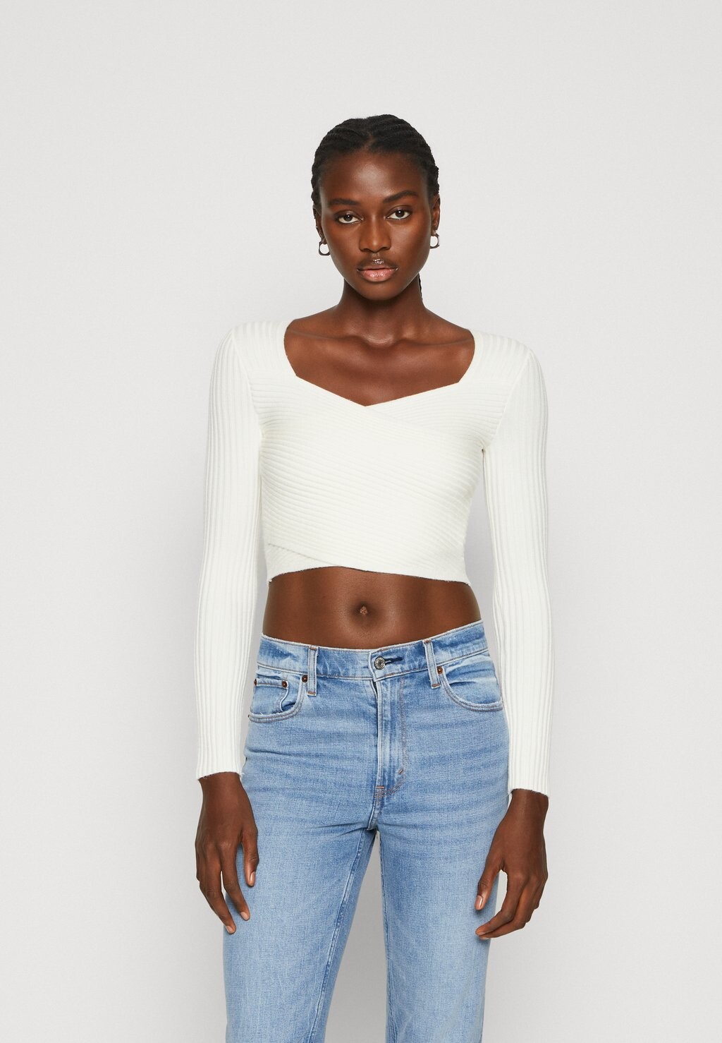 

Свитшот Abercrombie & Fitch VARIEGATED WRAP SLIM, цвет jet stream