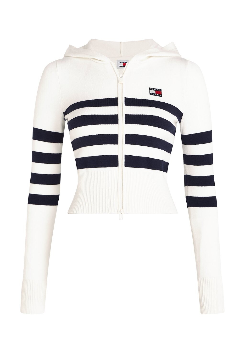 

Кардиган Zip Badge Hood Tommy Hilfiger, старинная белая полоска
