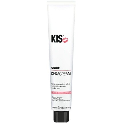 KIS KeraCream Color Перманентная краска для волос Крем-стальной серый 100 мл — высокая степень покрытия и интенсивный цвет с добавлением кератина — экологичный и не подвергается испытаниям на животных — фото 2