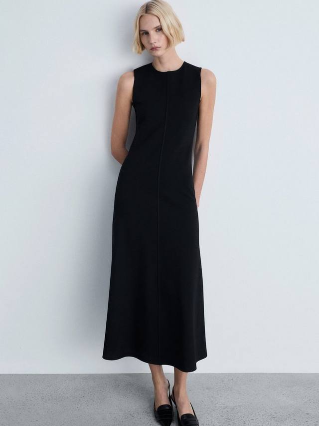 

Миди-платье трапециевидной формы без рукавов от letizia Mango, черный