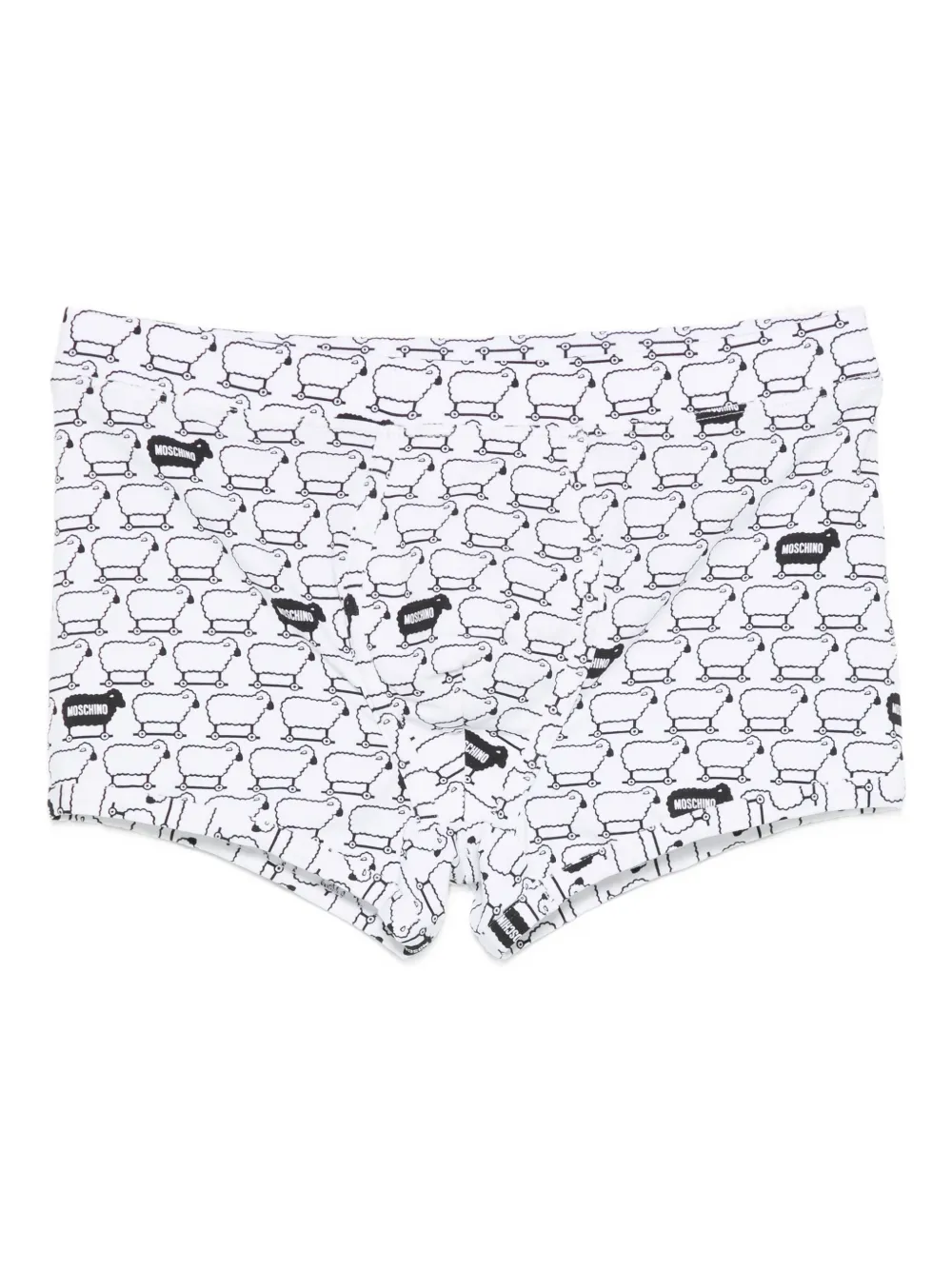 

Плавательные шорты с принтом овец Moschino, белый