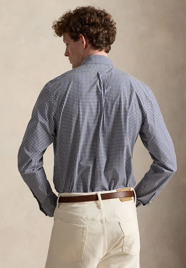 Рубашка Polo Ralph Lauren Custom Fit Gingham Stretch Poplin, пресноводный белый — фото 3