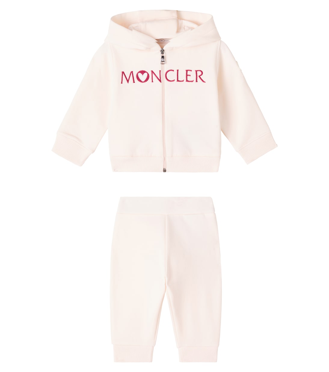 

Комплект из детской толстовки с капюшоном и спортивных штанов Moncler Enfant, Light Pink