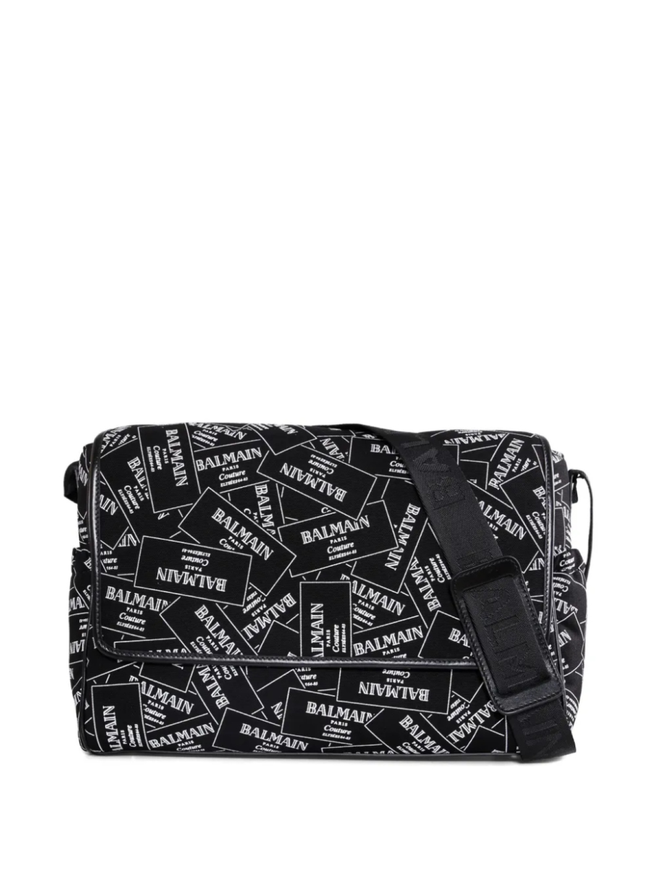 

Сумка для пеленания с логотипом Balmain Kids, черный