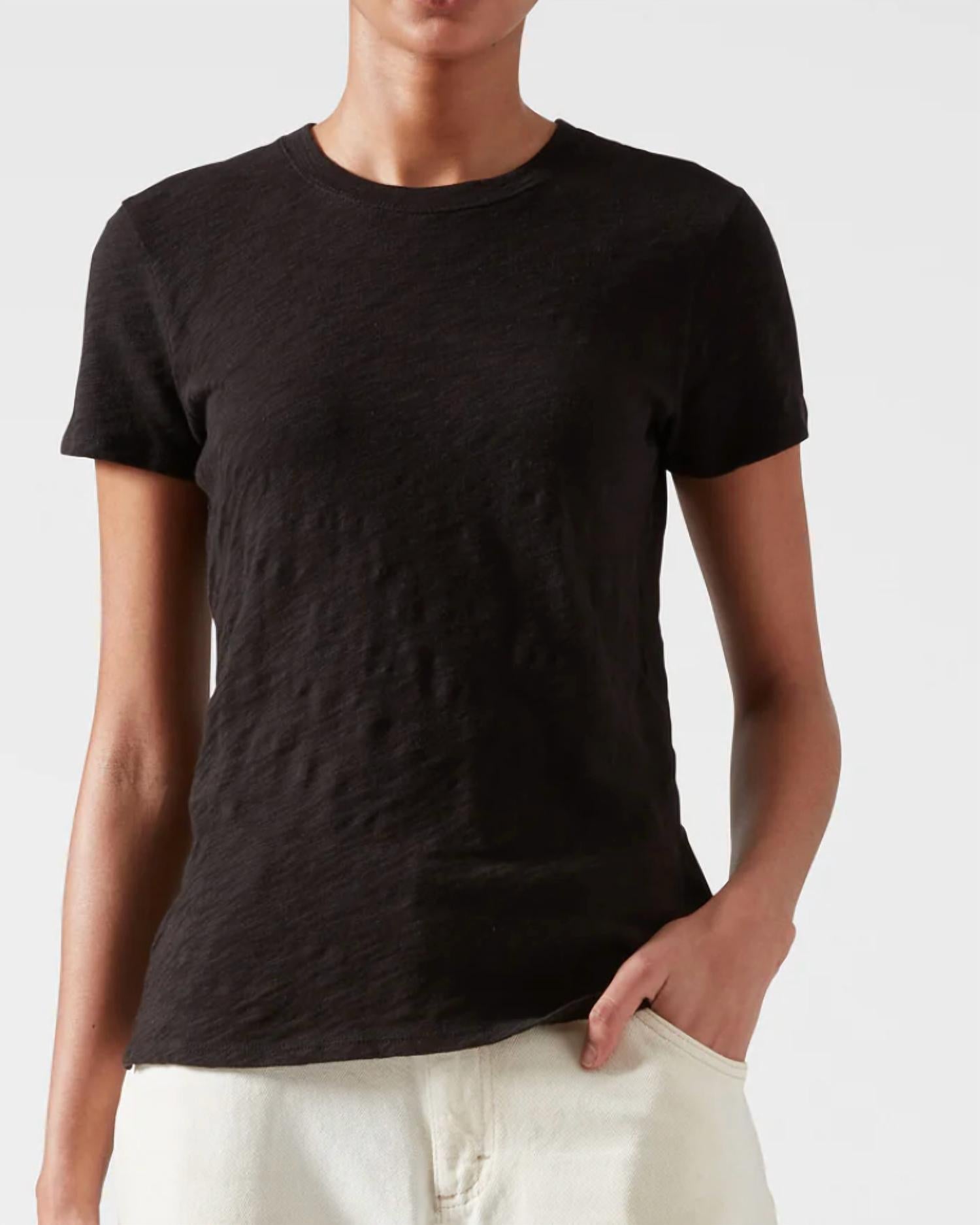 

ATM Футболка с круглым вырезом из фактурной ткани, черная, Черный, ATM Футболка с круглым вырезом из фактурной ткани, черная