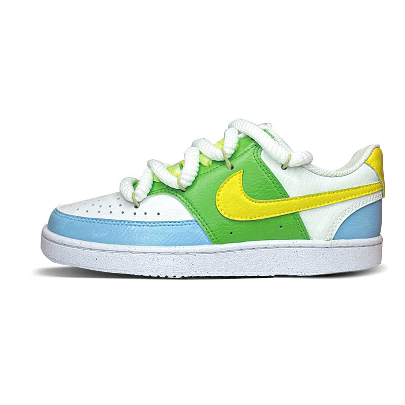 

Кроссовки Nike Court Vision Low Skateboarding Shoes Women's Low-top White/Blue/Green, белый/синий/зеленый