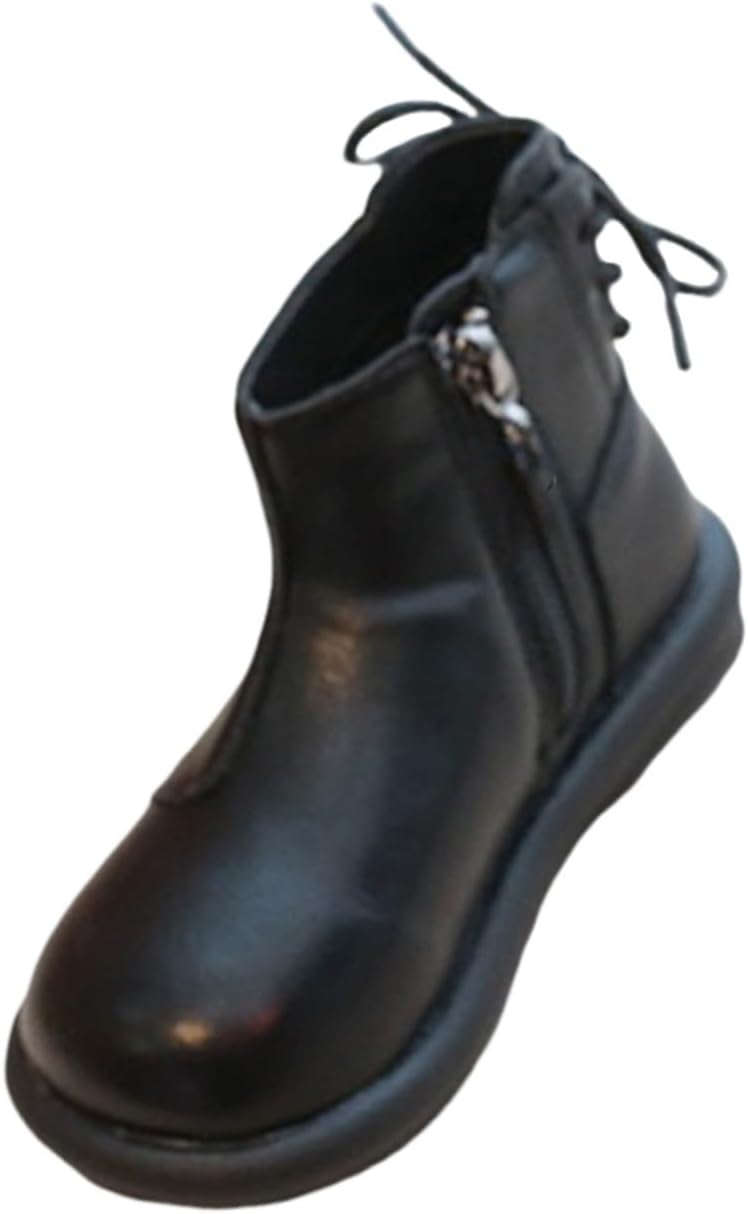 

Водонепроницаемые ботинки для малышей, девочек и мальчиков, высокие, для первых шагов, с мягкой подошвой, противоскользящие, плоские, ботинки для девочек «Безумный ученый» Generic, Black