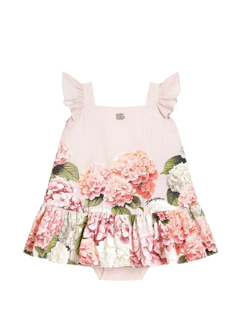 Платье с принтом Hydrangea Dolce & Gabbana Kids, розовый