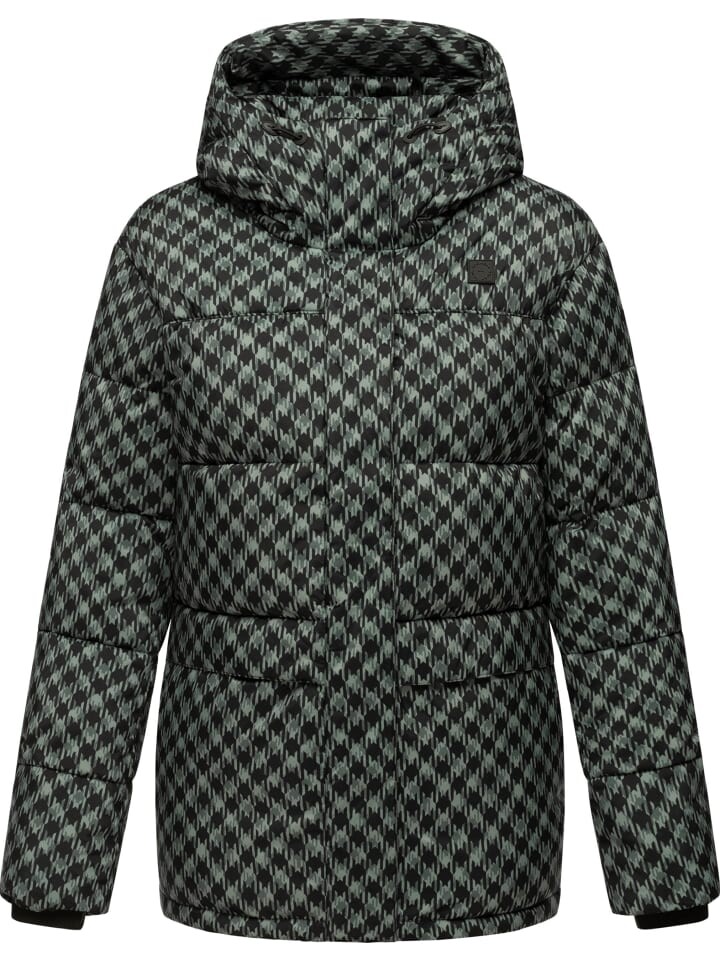 

Пуховик ragwear Wikesh Print, цвет dusty green