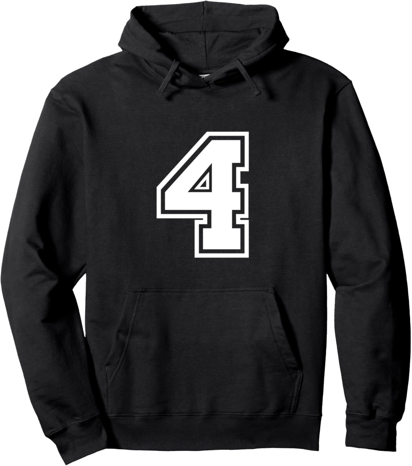 

Толстовка с номером 4, спортивный подарок, худи Team Jersey Number Company, черный