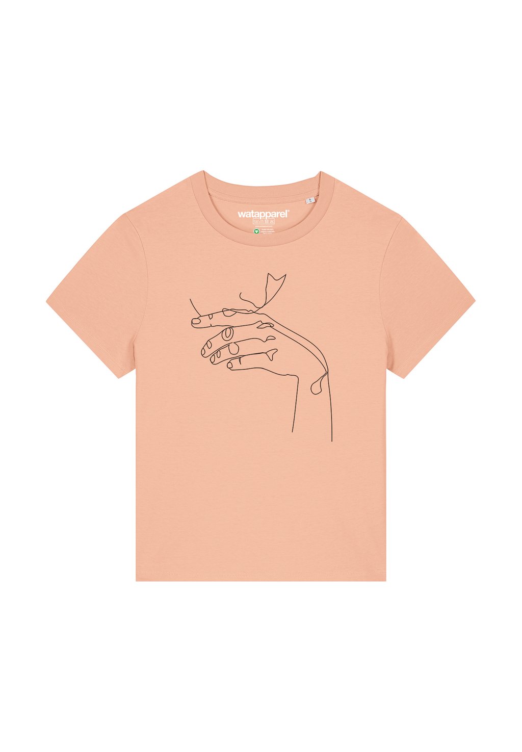 

Футболка с принтом DON T HURT YOURSELF watapparel, светло-розовый